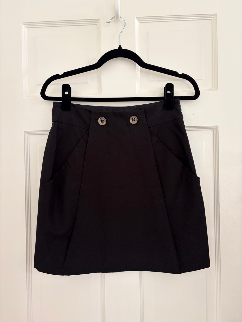 NWT Chloe Black Silk Mini Skirt 2008 - Size 4 Fr36 - Preppy Office Chic Classic